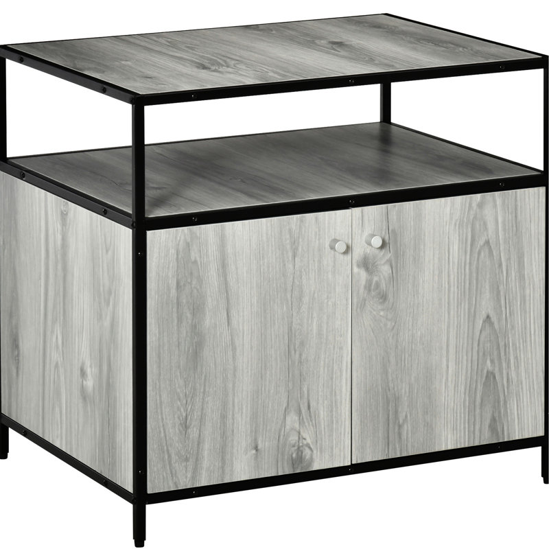 Litière pour chat gris. Plateau de dissimulation. Construction Wood Hideaway, - Porte magnétique et tablette de rangement pour salle de bain chaton