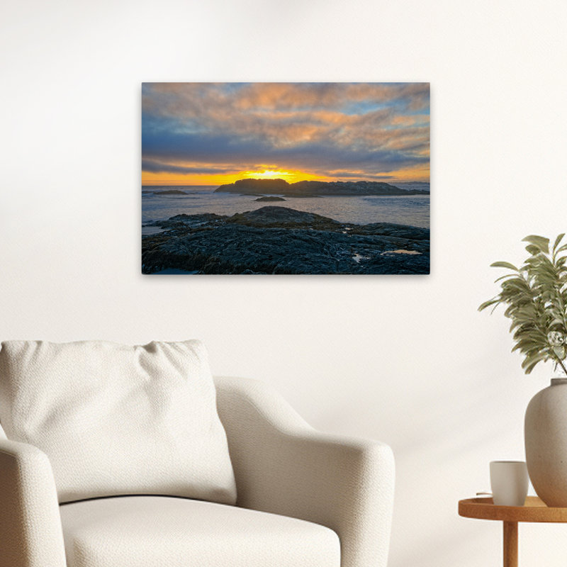 Wickaninnish Sunset Sunrises / Sunset New Relay 2020-6 Art Abstract Art Contemporary, H 24 po x l 16 po