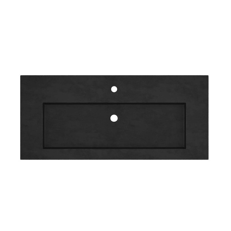 48" Capistrano Vanity Top With Integral Sink, Charcoal, Single