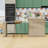 Kitchen Island with Extendable Dining Table for 4-6, Double-Sided Storage, Power Outlet and Drawers-1369245714