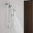 Wall Mounted Round Shower Head Set With Hand Shower And Diverter Valve
