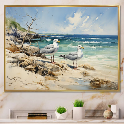 " Beach Seagulls In Flight I "