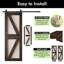 Porte de grange non assemblée et finie en verre à motif de flèche de 40 po x 84 po Homacer Ebony avec trousse de quincaillerie d'installation sans dérivation, rail de 7 pi, utilisation intérieure seulement-128797952