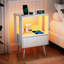 Ensemble de 2 tables de chevet modernes avec station de charge et DEL, tiroirs en tissu pour tables de chevet, panneau de particules blanc, profondeur de 15,68 po, largeur de 11,61 po, hauteur de 23,26 po, poids de 29,81 lb, éclairage télécommandé,
