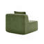 Canapé d'angle modulaire Cloud sans accoudoirs avec coussin décoratif, tissu velours côtelé vert - 1 place