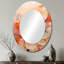 Minimalisme pêche - Miroir mural ovale pêche-1237416207