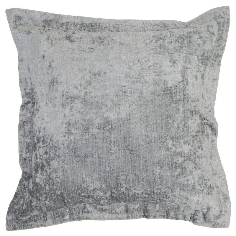 Bryce Gray Velvet 22-inch Square Throw Pillow