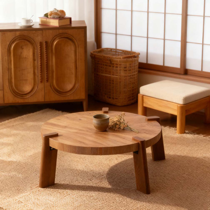 Wood Round Coffee Table