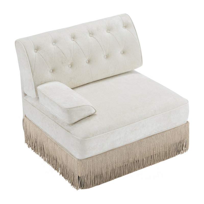 Canapé en velours LSF - Beige, Beige