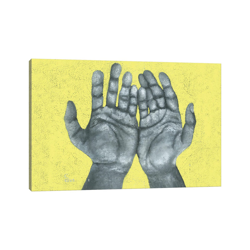 Take A Look At These Hands - Framed Wall Art Print, 12" H x 18" W, Wrapped Canvas, Does Not Apply