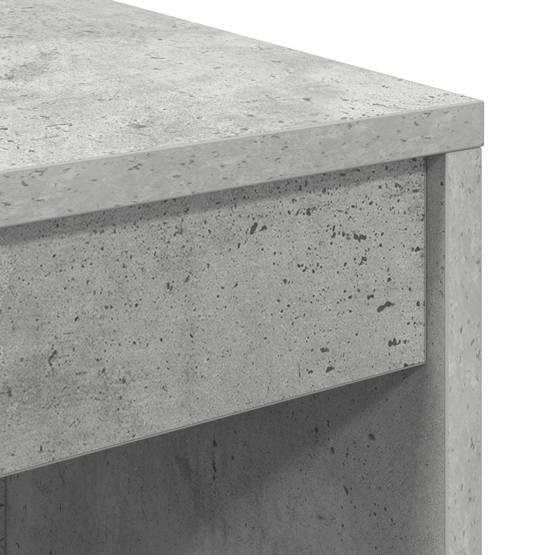 Writing Desk Particle Board 76 Cm, 76cm H x 100cm W x 40cm D, Concrete Grey