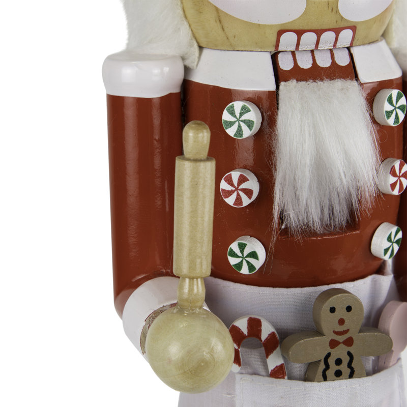 Baker With Rolling Pin Nutcracker Christmas Figure - 15" - White And Red