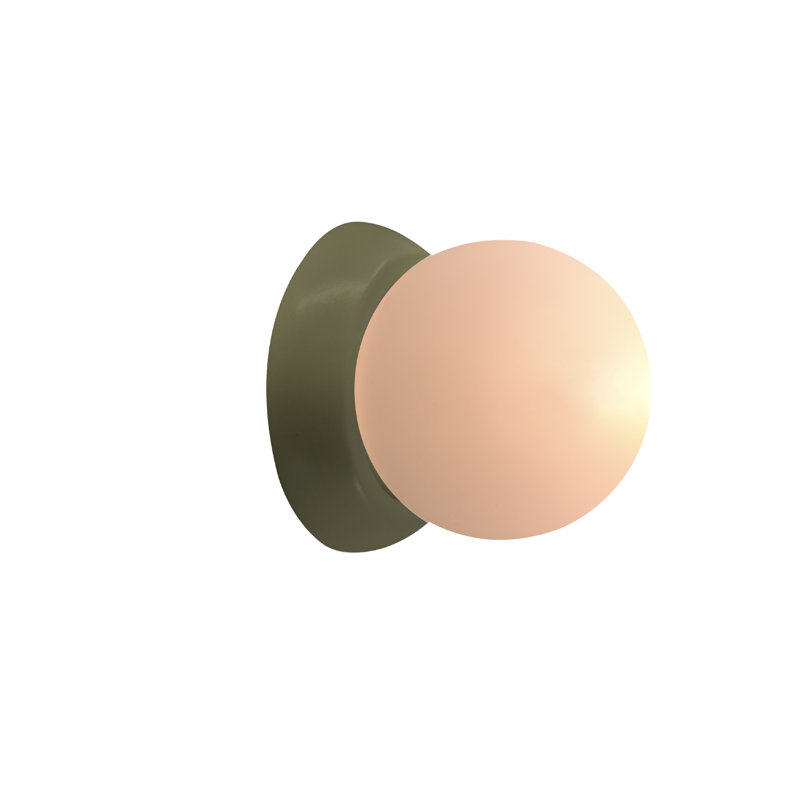 Azem Ceramic Wall Sconce, Matte Green