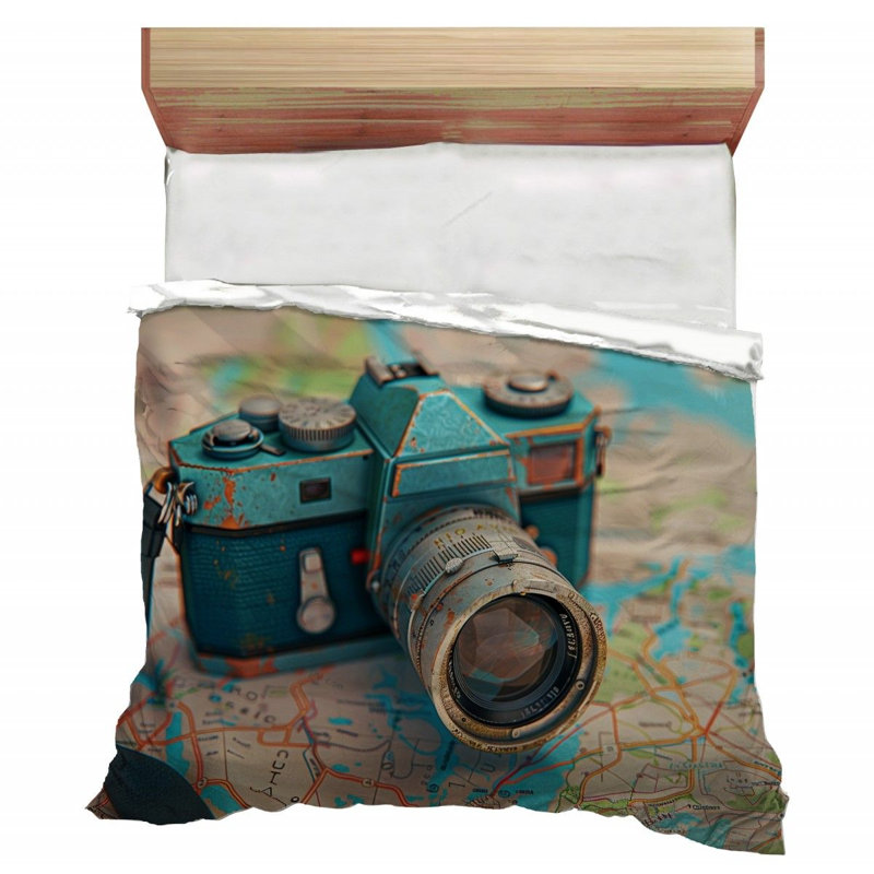 Caméra, literie, photographie, édredon, voyage, Édredon simple
