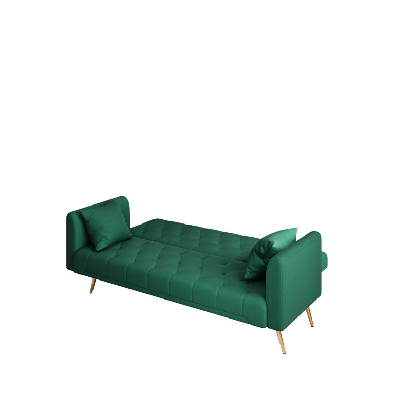 Lit en velours de 180 cm, idéal pour les petits espaces, multiples réglages, construction robuste, montage facile, canapé deux places de 180 cm avec 2 configurations possibles, conception polyvalente