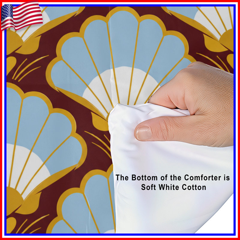 Scallop Shell Pattern Comforter, King