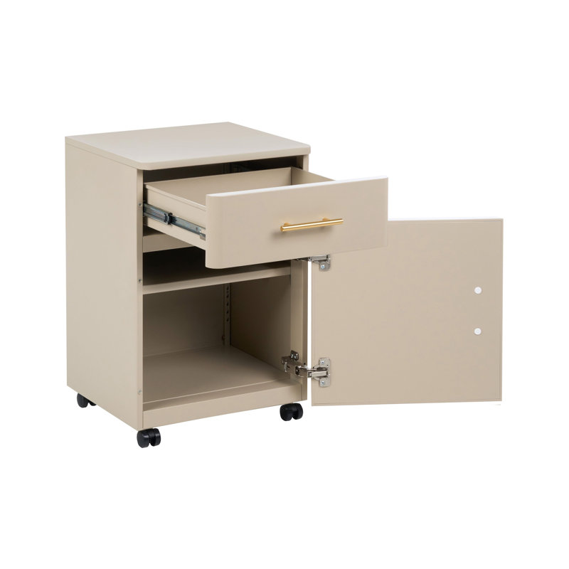 Berthilde 45 cm W Steel Bedside Table