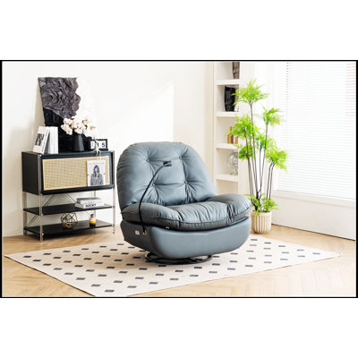 Power Recliner Swivel Glider With USB Charger, Bluetooth Music Player, And Multiple Function Modes For Sleep, Work, And Leisure