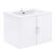 Meuble-lavabo simple mural 23,62 po avec lavabo blanc