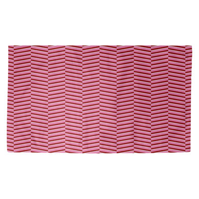 Tapis rose/rouge fait main