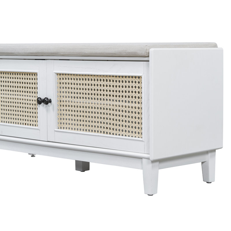 Banc à chaussures, Beige / Blanc