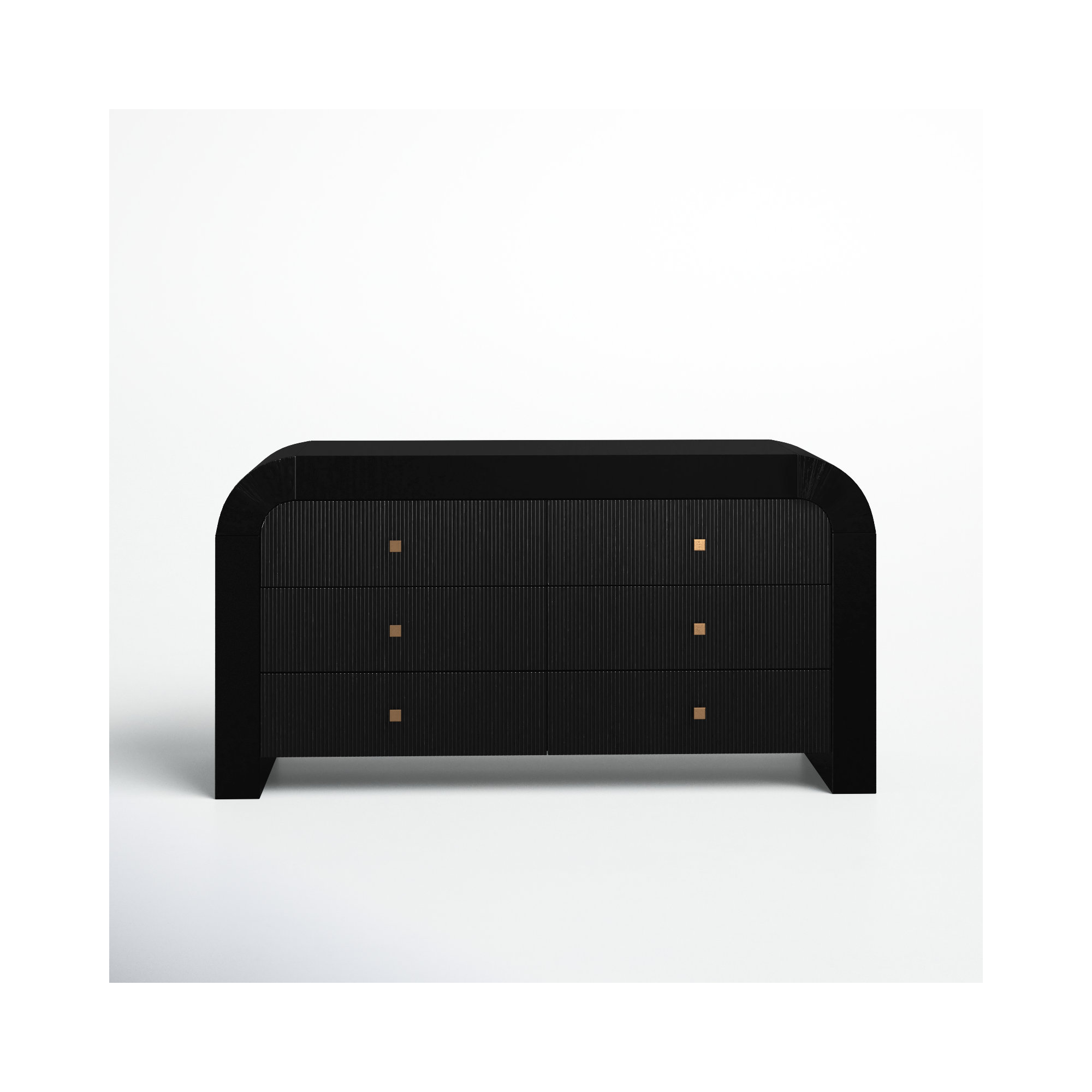 Baxley 6 - Drawer Double Dresser, Black