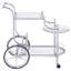 Chariot de service à 3 niveaux avec roulettes Reia Chrome