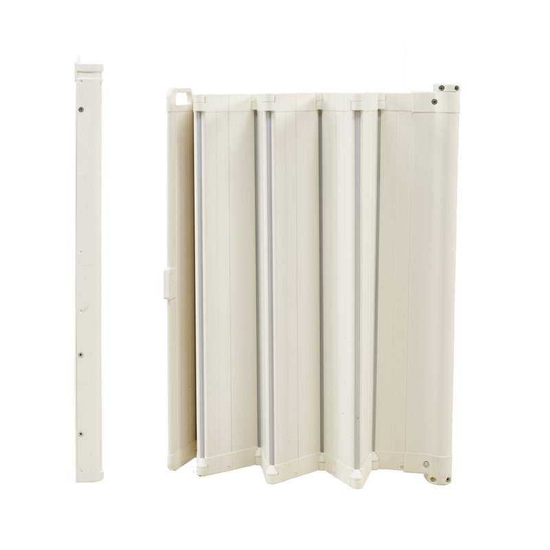 White Plastic Retractable Stairway Safety Gate, 36"