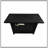 25" H Steel Outdoor Fire Pit Table With Lid (Black)
