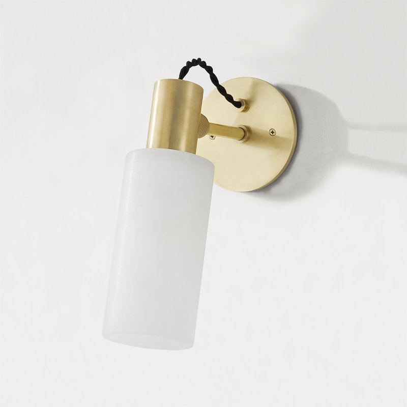 Malba 1 Light Wall Sconce, Aged Brass