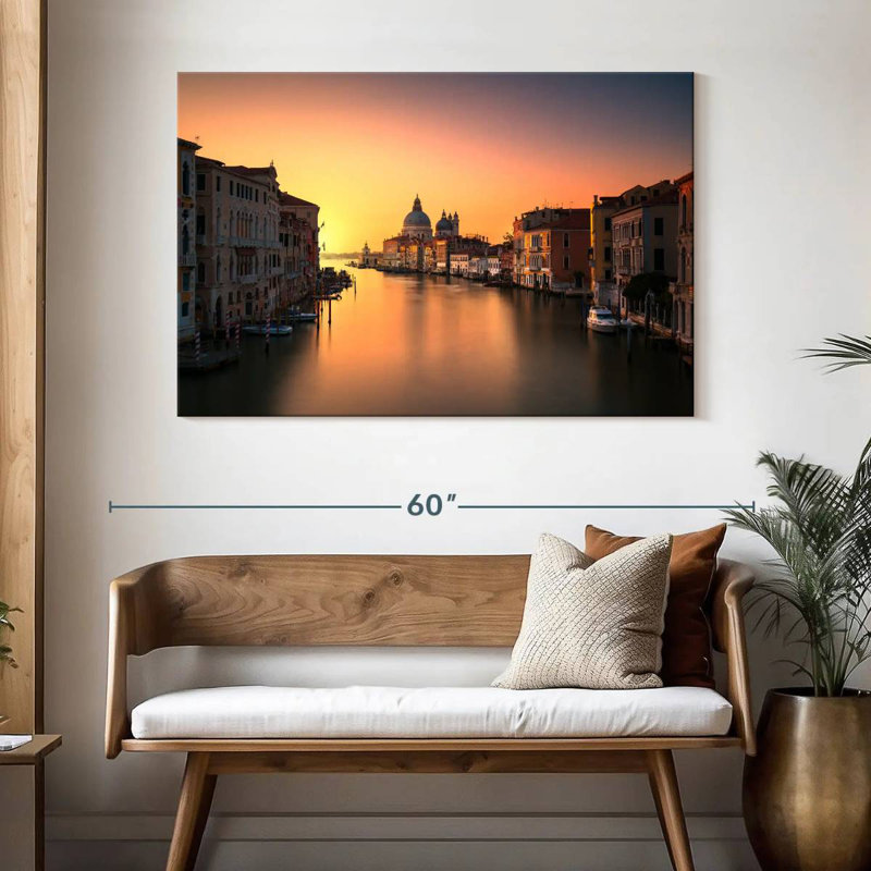 Lilie Grand Canal au coucher du soleil, H 32 po x l 48 po