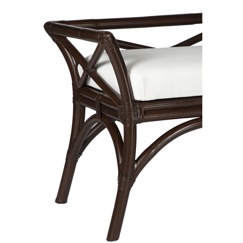 Wicker Bench, Mocha
