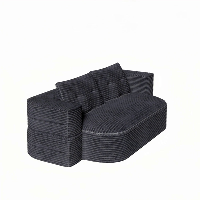 Canapé-lit pliable 78,7 pouces 2 en 1 avec couverture et oreillers, tissu en velours côtelé moelleux, canapé-lit convertible pour le salon et la chambre à coucher