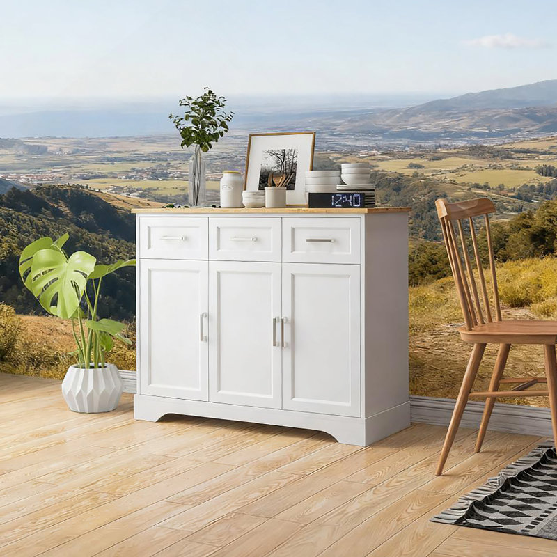 Classeur rustique à 2 tiroirs Rustic Farmhouse avec portes de grange et accents métalliques pour un rangement de bureau élégant