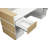 Dermid 87" Wood Office Reception Desk Counter & Drawers
