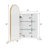 Tabbatha Accent Medicine Cabinet with Mirror Aluminum Alloy Brushed Frame Mirror-1965451694-1995770296