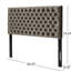 Tête de lit réglable en velours gris pour une chambre à coucher confortable avec une silhouette rectangulaire élégante-321471734