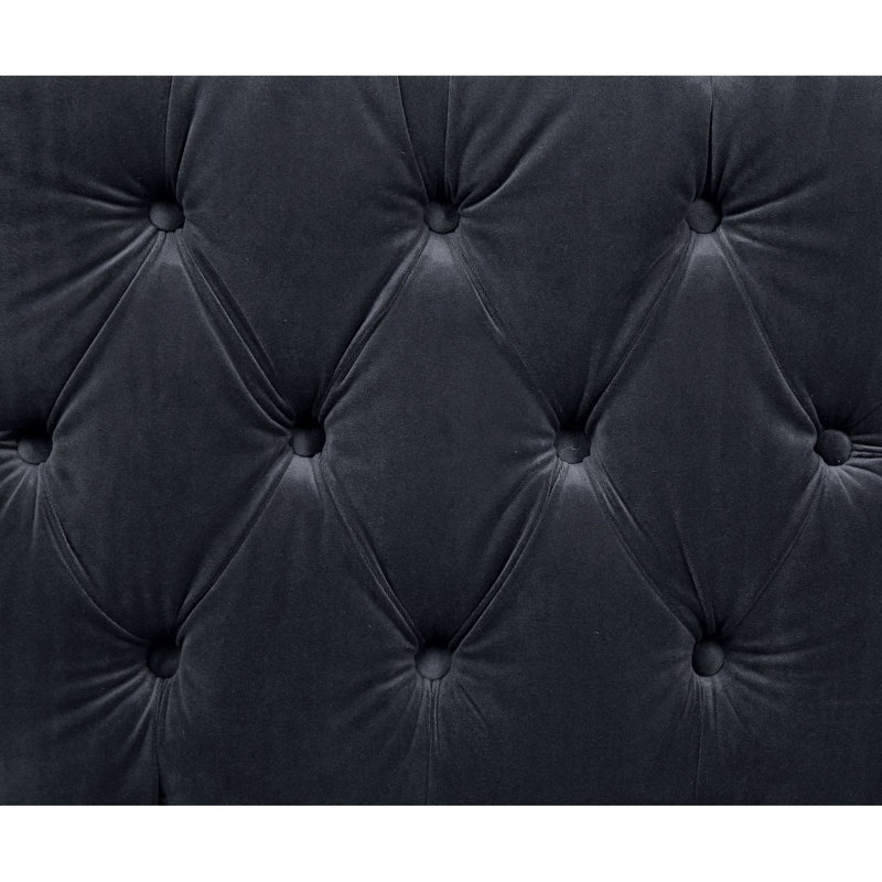 Chaise moderne en velours Ansario, Gris anthracite