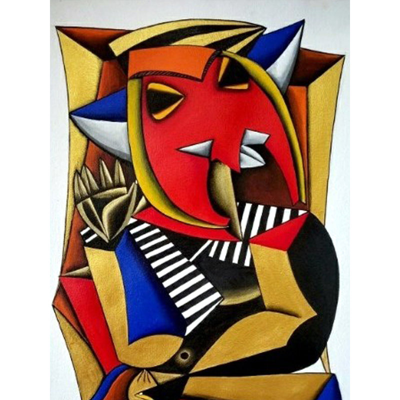 Abstrait de la bénédiction de Ganesha | Acrylique sur papier | Par Arvind Mahajan