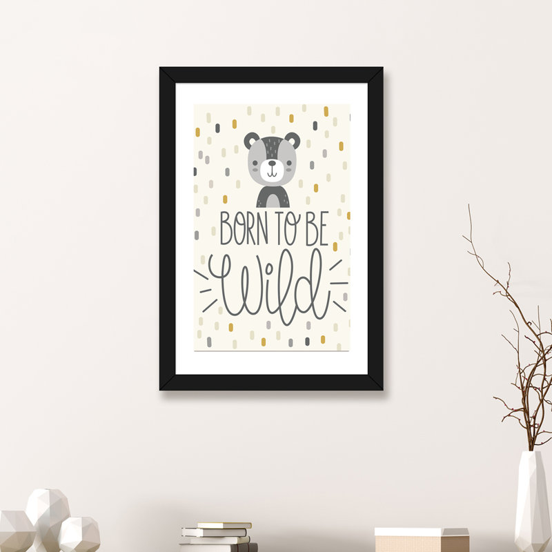 «Cute and Wild III», art encadré, H 24 po x l 16 po x P 1 po, Papier encadré noir