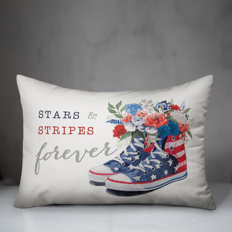 Floral Outdoor Reversible Throw Pillow