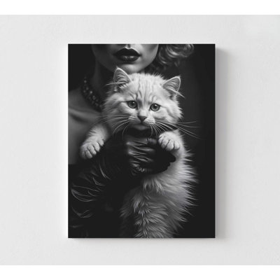 Photographie d'un gant de velours: reproduction d'art monochrome (encadrée, prête à être accrochée)