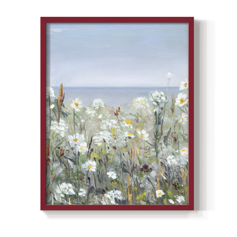 Wild Sea Breeze I, reproduction encadrée - bois massif, Rouge, H 10 po x l 8 po