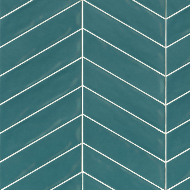 Sorrento 3" x 10" Beveled Ceramic Tile, Turchese