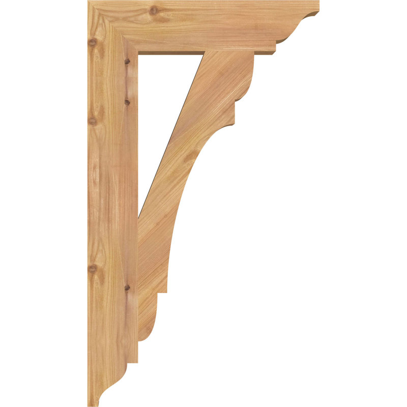 Support olympique traditionnel, Cèdre rouge de l'Ouest (lisse), 28" H x 3.5" W x 16" D
