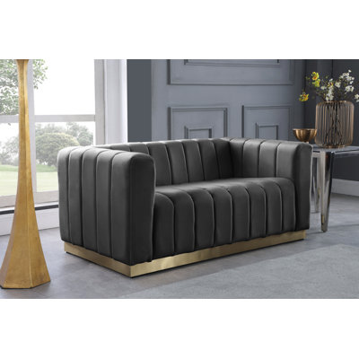 Tyneside 62.5'' Velvet Loveseat