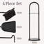Ensemble d'outils d'extérieur 4 pièces - Ensemble d'accessoires de foyer avec tisonnier, brosse, pelle et support - Outils de foyer pour foyers, foyers et poêles à bois
