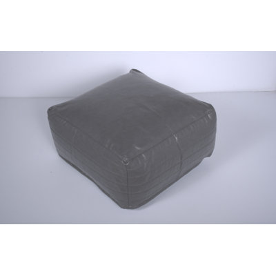 Bambo Faux Leather Rectangle Pouf