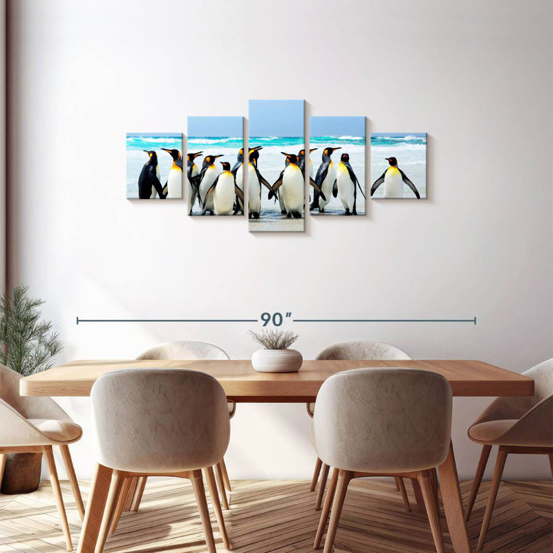 Pingouins aux îles Falkland, H 30 po x l 68 po