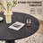 47" Round Dining Table For 4, [Cylinder Pedestal Base] [Stone-Patterned] Modern Circle Dinner Table For Kitchen Dining Room-1351859665